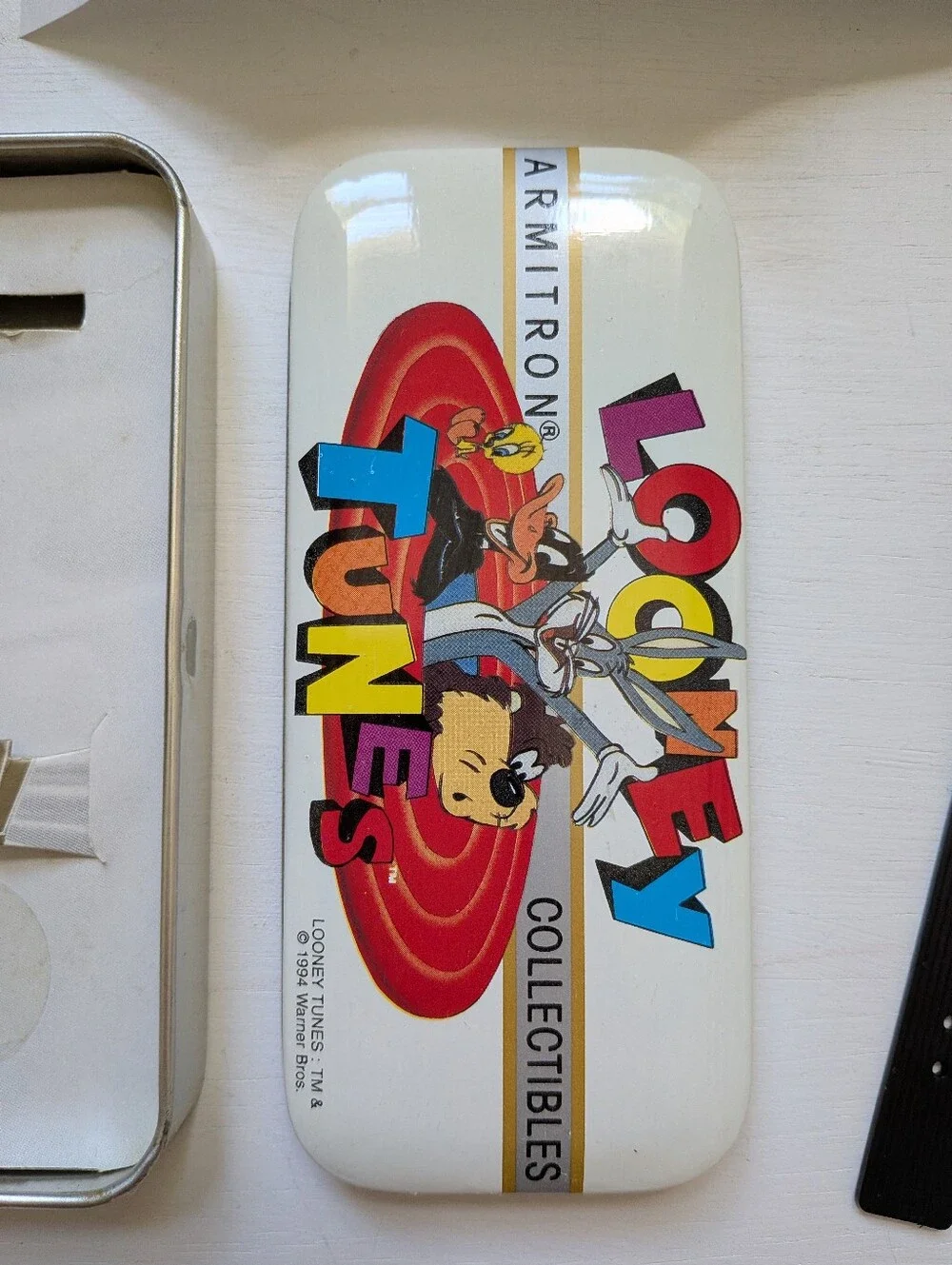 Vintage 1994 Armitron Looney Tunes Silvester And Tweet Black And White Watch